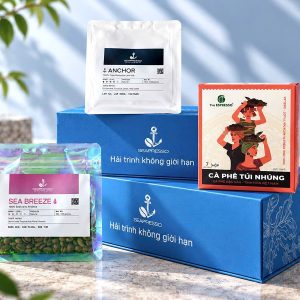 Set quà Tết 03 Bản sắc Việt Nam – ANCHOR, SEA BREEZE, cà phê túi nhúng