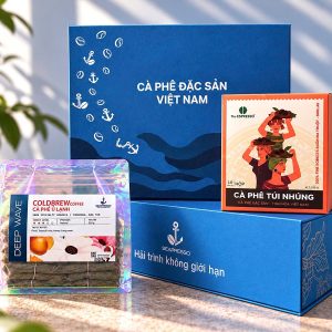 Set quà Tết 05 Hai đầu ngày – DEEP WAVE, cà phê túi nhúng